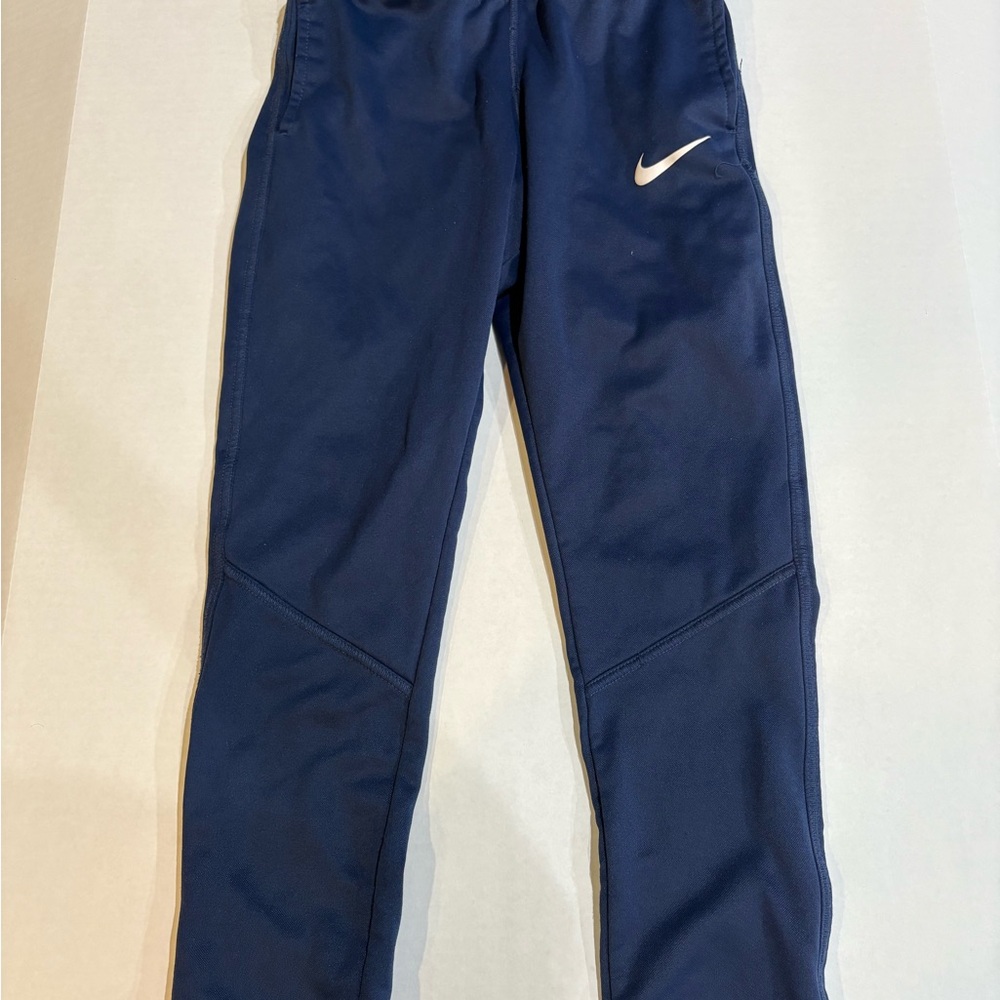 Nike Kids Dark Blue Joggers with White Logo